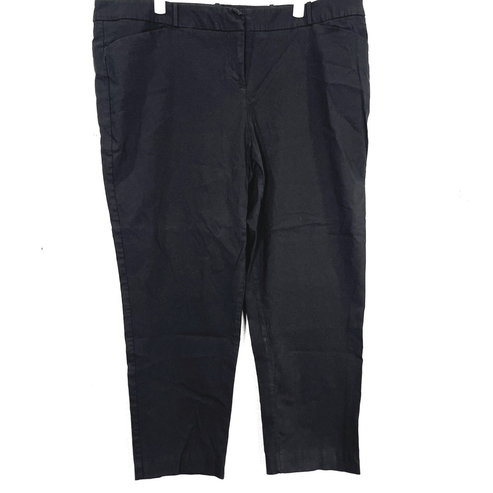 Worthington Black‎ Slim Fit Trousers Stretch Dress Pants Comfort Womens 20W Work